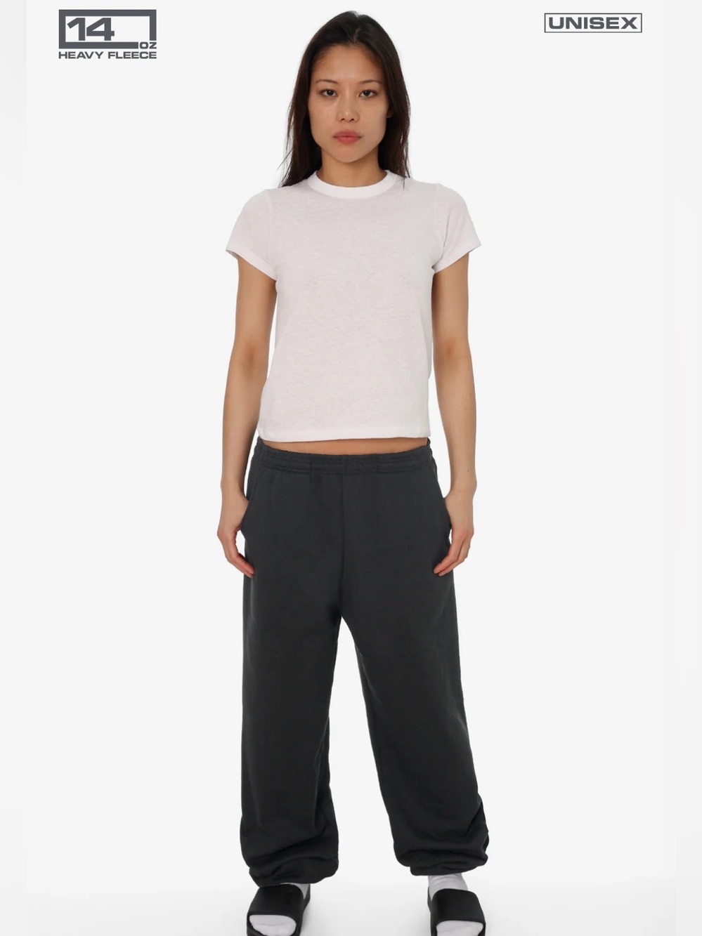 LOS ANGELES APPAREL Unisex Heavy-Fleece Sweatpants (L)